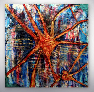 Abstrakte Gesichter, Portraits, modern, abstrakt, Menschen, figurative, Malerei, Gemälde, Bilder, Acryl, Großformat,