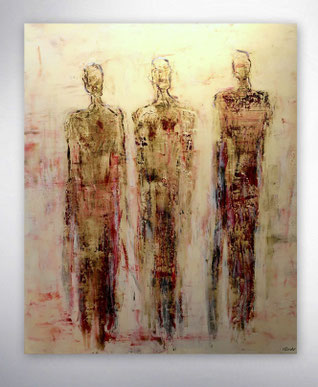 Abstrakte Gesichter, Portraits, modern, abstrakt, Menschen, figurative, Malerei, Gemälde, Bilder, Acryl, Großformat,
