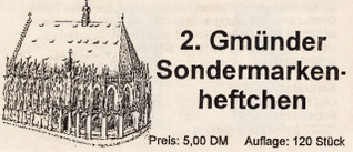2. Gmünder Sondermarkenheftchen