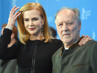 Nicole Kidman und Regisseur Werner Herzog in Berlin. Foto: Britta Pedersen
