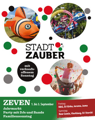 Stadtzauber Stadtfest Herbstmarkt Jahrmarkt Comix Zeven 2023 Programm