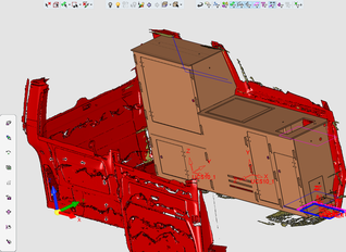 CAD Daten Scan Vw Bus Weekend Bus Campingeinrichtiung