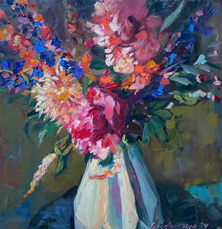 Ontdekt de kleurrijke stillevens van Gerda Viszer. Unieke handgeschilderde kunst.