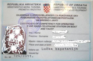 UKW Seesprechfunk Prüfung inklusive Prüfungsgebühren im Hafenamt Rijeka