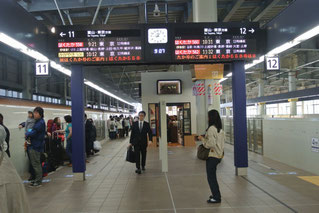 金沢駅のプラットホーム