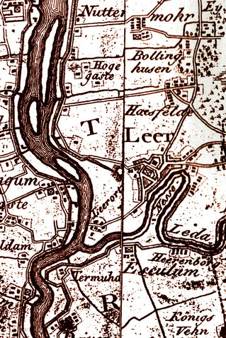 Karte von Bollinghausen und Leer aus dem Jahre 1804