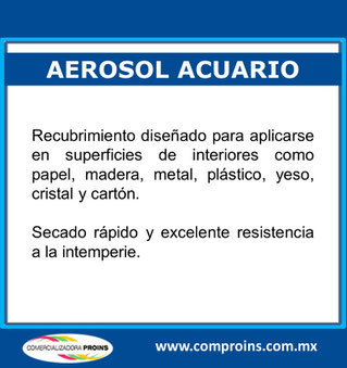 Aerosol ACUARIO. ComPROINS. Comercializadora PROINS