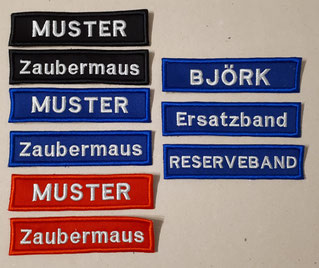 Stickerei-Abzeichen zur Beschriftung von Pferdehalsbändern und Pferdeartikeln