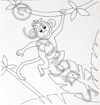 Affe Motiv Kindergartentasche