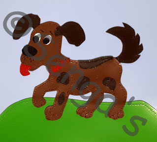Motiv für Blachenprodukte: Hund gefleckt