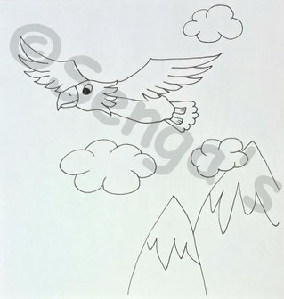 Motiv Adler für Kindergartentasche