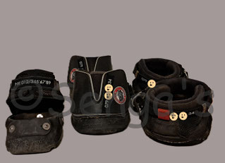 Beschriftung von Hufschuhen, falls unterwegs ein Hufschuh verloren geht