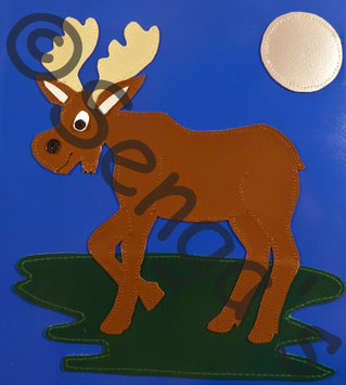 Elch mit Vollmond