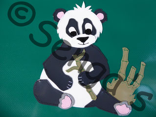 Panda mit Bambus - Motiv für Blachenprodukte