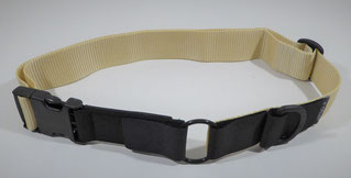 Kombi-Pferdehalsband schwarz/beige