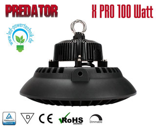 "LED Hallenstrahler Predator 100W mit 120° Abstrahlwinkel, 14.000 lm, 6000 K, IP65 - Hochleistungsbeleuchtung für vielfältige Anwendungen."