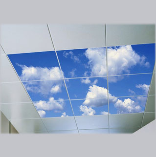 LED-Deckenhimmel 1,80 x 1,80 m – Naturgetreue Himmelsoptik für Deckenbeleuchtung