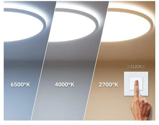 ControlLine Panel mit RF-Fernbedienung – Lichtfarbe stufenlos steuerbar per Funk