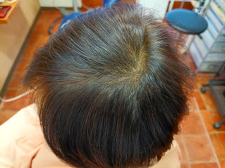 HQヘナとシコン色で2度染め