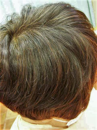 HQヘナとシコン色で2度染め