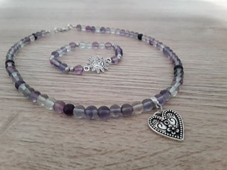 Trachtenschmuck mit Fluorit Edelsteine