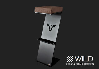 Designer metal bar stool