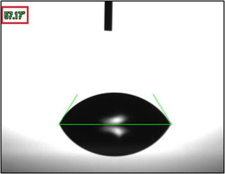 画像③. 視点Bから見た液滴