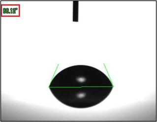 画像②. 視点Aから見た液滴