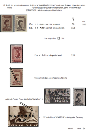 Lagerpost Katalog - Seite Corpo Polacco, Osiedli, Barletta