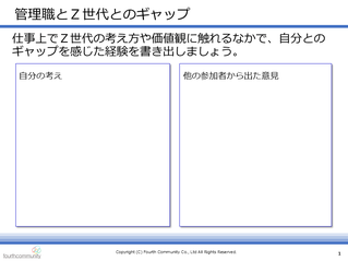 管理職とＺ世代とのギャップ