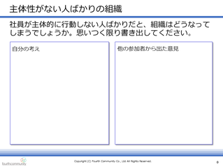 主体性がない人ばかりの組織