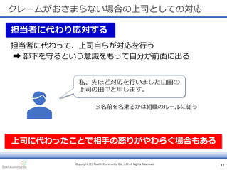 担当者に代わり応対する