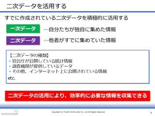 二次データを活用する