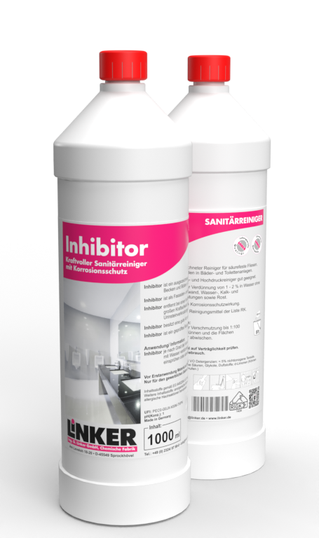 Inhibitor-Sanitär_Linker-Chemiue, Flasche