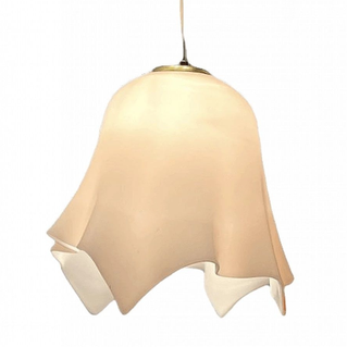 Sospensione Macramè bianca e ambra