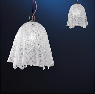 Sospensione Macramè con La Murrina bianca