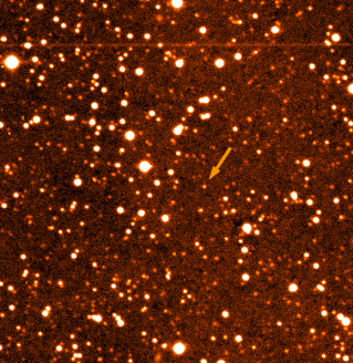 Entdeckungsbilder von Quaoar durch das Oschin-Schmidt-Teleskop des Palomar-Observatoriums in Kalifornien.