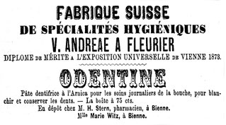 Inserat von 1876