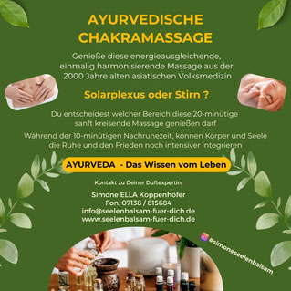 Ayurvedische Chakramassage bei Seelenbalsam für dich - Simone ELLA Koppenhöfer in Schwaigern-Niederhofen Landkreis Heilbronn