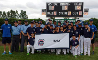 La squadra Little League dell'Emilia Romagna che a Kutno difenderà i colori dell'Italia