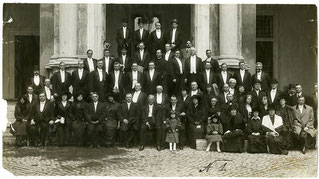 Nella foto ricordo davanti al Vaticano le squadre dei Chicago White Sox e New York Giants durante il tour dell'inverno 1913/1914