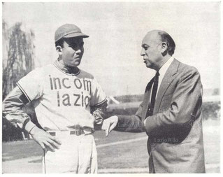 Piero Fortuna con Bruno Beneck 3° Presidente della Federazione (Foto da LazioWiKi)