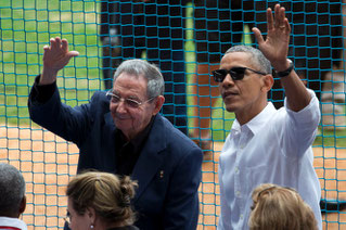Raul Castro e Barack Obama alla partita di baseball disputatata a Cuba (Photo: Reuters)