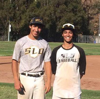 Nella foto Federico Gambedotti (dx) con il suo "fratello" ospitante dopo un allenamento californiano