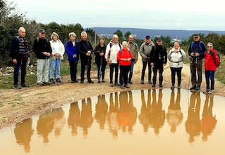 Photo de groupe de la marche de Grabels organisée par l'ANOCR 34-12-48 le 15 mars 2022 anocr34.fr