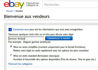 vendre un objet sur ebay