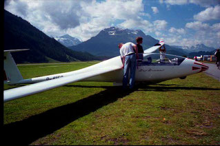 in Samedan haben die Segelflieger ein tolles Revier