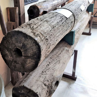 So sahen die Holzröhrenleitungen aus