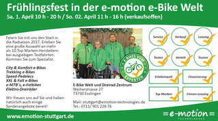 Frühlingsfest in der e-motion e-Bike Welt Stuttgart