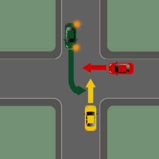 rechts vor links, drei Fahrzeuge und keiner darf fahren! - Führerschein